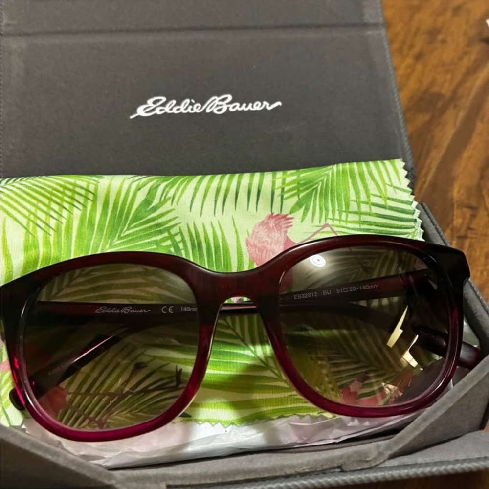 Eddie Bauer Women's Burgundy Sunglasses EB32812 BU 140mm